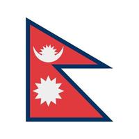 Nepal Flat Multicolor Icon vector