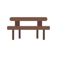 Picnic of Table Flat Multicolor Icon vector