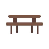 Picnic of Table Flat Multicolor Icon vector