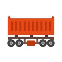 Wagon Flat Multicolor Icon vector