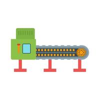 Conveyor II Flat Multicolor Icon vector