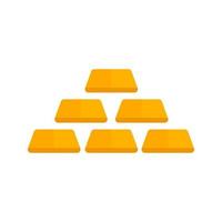 Gold Bars Flat Multicolor Icon vector