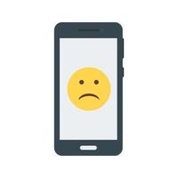 Sad Face Flat Multicolor Icon vector