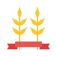 Wheat Flat Multicolor Icon vector
