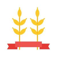 Wheat Flat Multicolor Icon vector