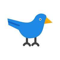 Bird Flat Multicolor Icon vector