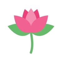 Lotus Flat Multicolor Icon vector