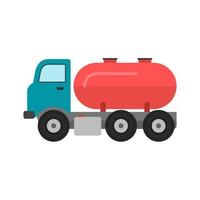 Tank Truck Flat Multicolor Icon vector