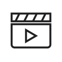 Clapperboard Line Icon vector