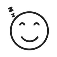 Sleeping I Line Icon vector