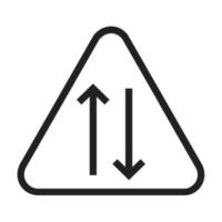 Two way lane Line Icon vector