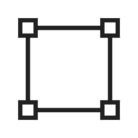 Four Nodes Line Icon vector