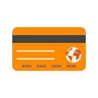 Global Card Flat Multicolor Icon vector