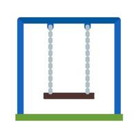 Swings Flat Multicolor Icon vector