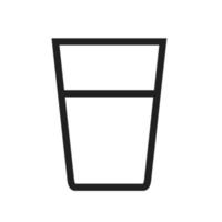 icono de línea de vasos de agua vector