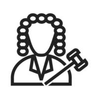 Judge I Line Icon vector