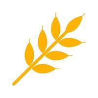 Wheat Flat Multicolor Icon vector