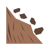 Landslide Flat Multicolor Icon vector