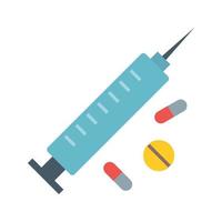 Steroids Flat Multicolor Icon vector