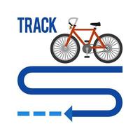 Bicycle Track Flat Multicolor Icon vector