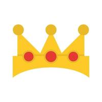 King Crown Flat Multicolor Icon vector