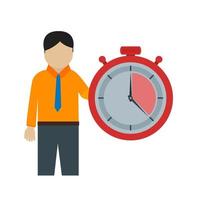 Time Management Flat Multicolor Icon vector