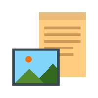 Picture Attachment Flat Multicolor Icon vector