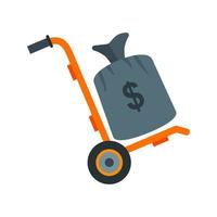 Money Transfer Flat Multicolor Icon vector