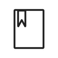 Bookmarked Document Line Icon vector