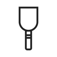 Wall Plaster tool Line Icon vector