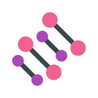 Molecular Structure II Flat Multicolor Icon vector