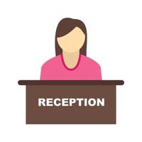 Reception Flat Multicolor Icon vector