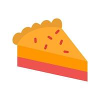 Slice of Pie Flat Multicolor Icon vector