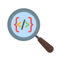 Search from Code Flat Multicolor Icon vector