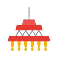 Lamp Flat Multicolor Icon vector