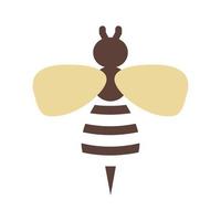 Honey Bee Flat Multicolor Icon vector