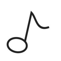 Music Note II Line Icon vector