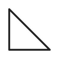 Right angle Traingle Line Icon vector