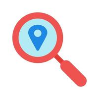 Search Location Flat Multicolor Icon vector