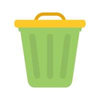 Trash Flat Multicolor Icon vector