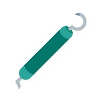 Dental Scaler Flat Multicolor Icon vector