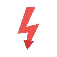 High Voltage Flat Multicolor Icon vector