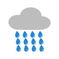 Raining Flat Multicolor Icon vector