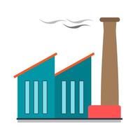 Factory I Flat Multicolor Icon vector