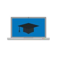 Get Degree Online III Flat Multicolor Icon vector