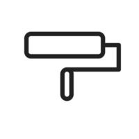 Paint Roller Line Icon vector