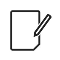 Edit Document Line Icon vector