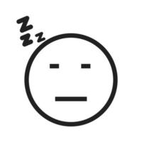 Sleepy I Line Icon vector