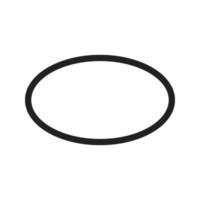 Oval Line Icon vector