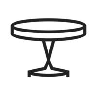 Small Table Line Icon vector